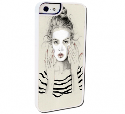 เคสไอโฟน 5 และ 5s Illustration girl Plastic iphone5-5s case